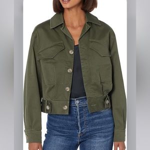 GUESS Women's Adele Jacket Olive Morning Multi XS